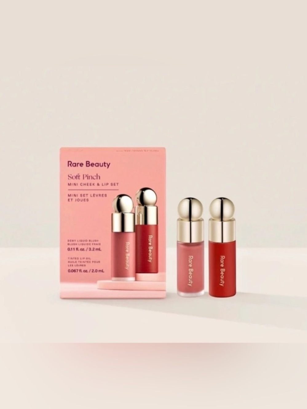 NERare Beauty Soft Pinch Mini Cheek & Lip Set Pink & Red